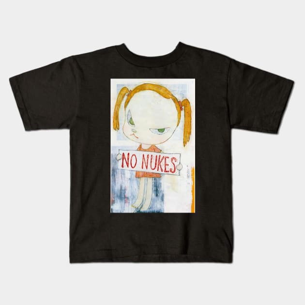 no nukes nara Kids T-Shirt by brandylarsen